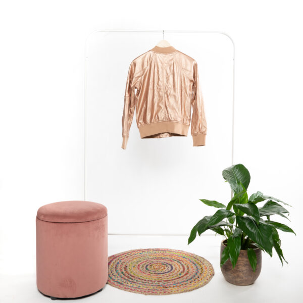 Rose gold koženkový bomber - Image 3